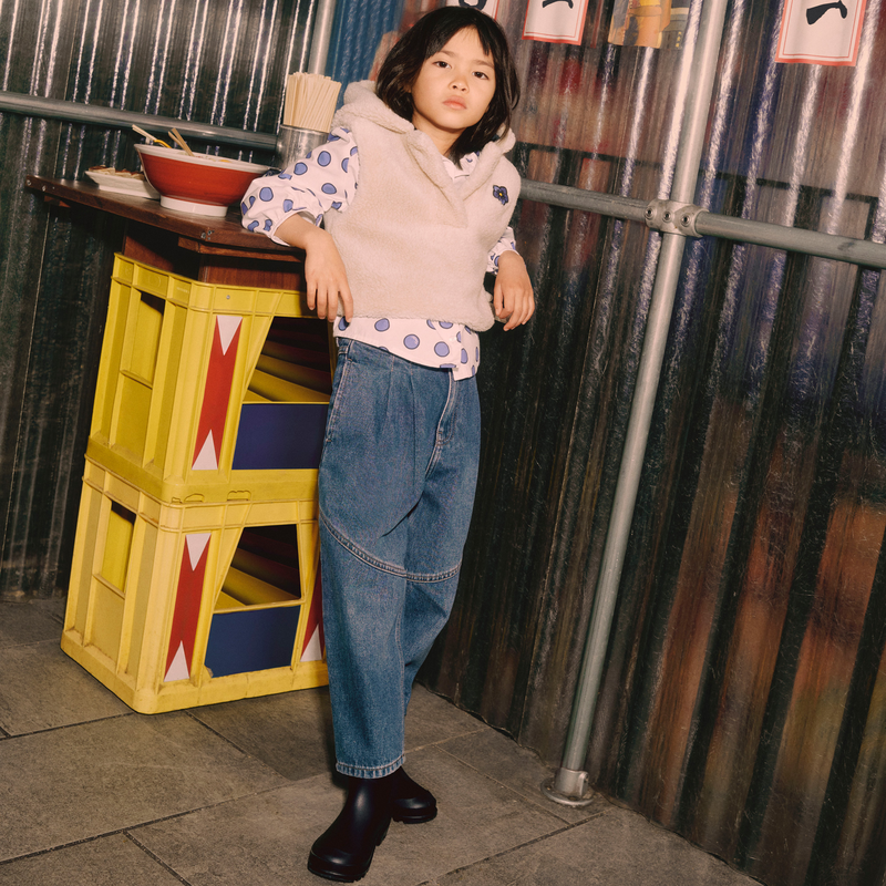 Pleated Paneled Jeans KENZO KIDS 
                        GIRL