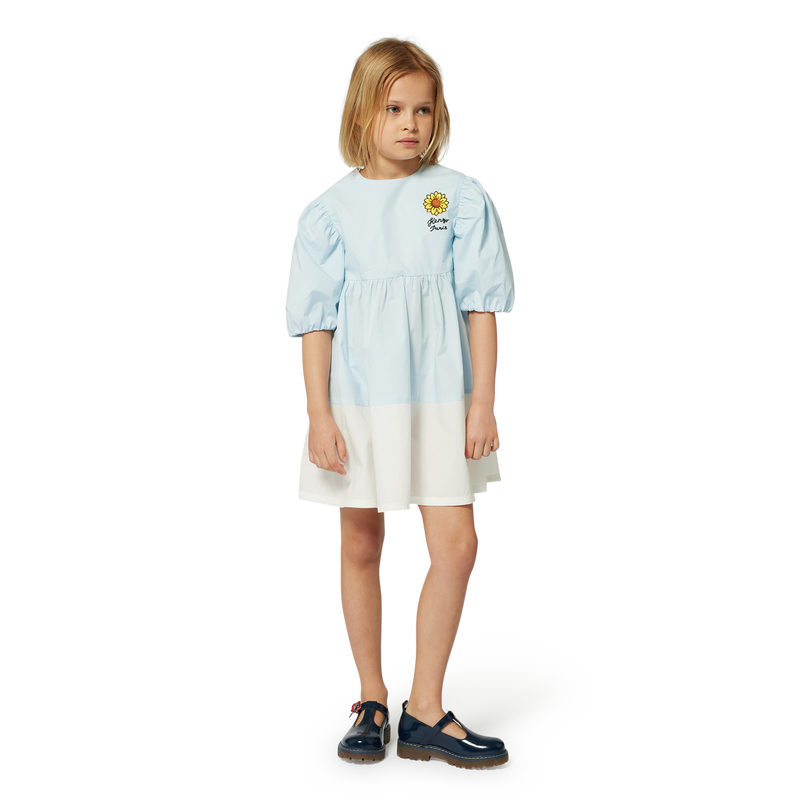 Two-color flared dress KENZO KIDS 
                    GIRL