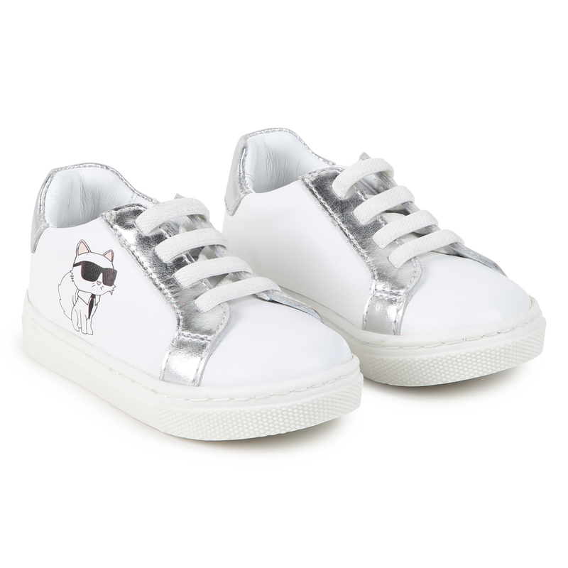 Low-Top Leather Sneakers KARL LAGERFELD KIDS 
                        UNISEX