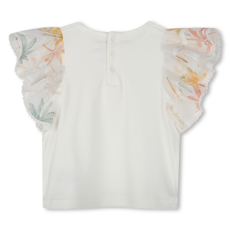 Bimaterial cotton T-shirt CHLOE 
                    GIRL