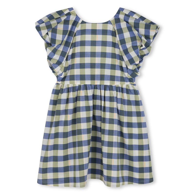 Chequered cotton dress KENZO KIDS 
                        GIRL