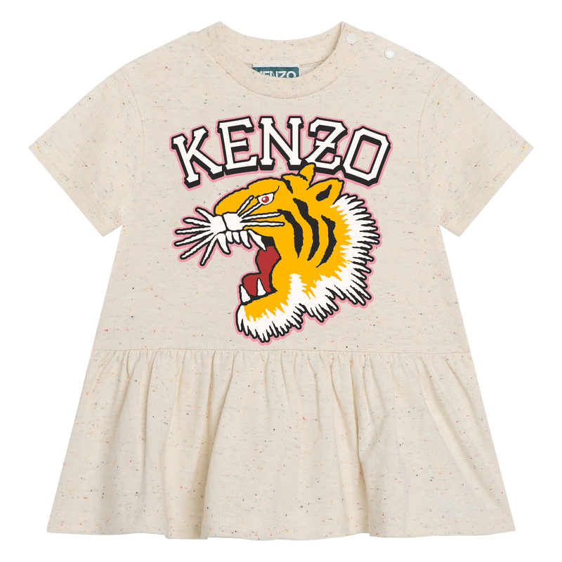 Short-sleeved cotton dress KENZO KIDS 
                    GIRL