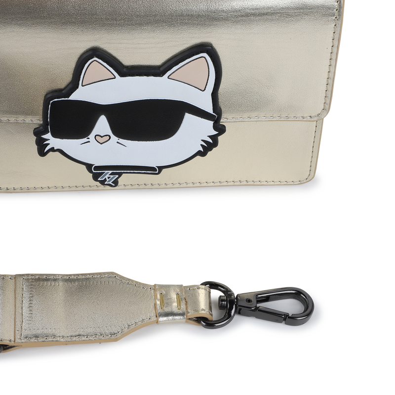 Handbag in fine-grained coated textile KARL LAGERFELD KIDS 
                    GIRL