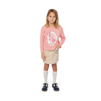 Embroidered Straight Skirt KENZO KIDS GIRL