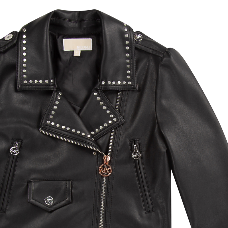 Michael kors studded leather jacket sales
