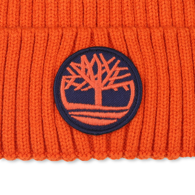Knitted badge hat with logo TIMBERLAND 
                        BOY