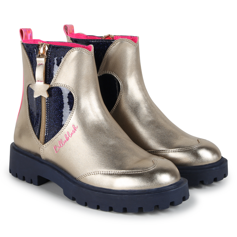 Sequined Zip-Up Ankle Boots BILLIEBLUSH 
                        GIRL