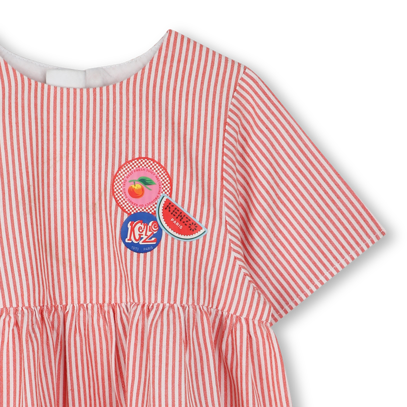 Cotton zip-up dress KENZO KIDS 
                        GIRL