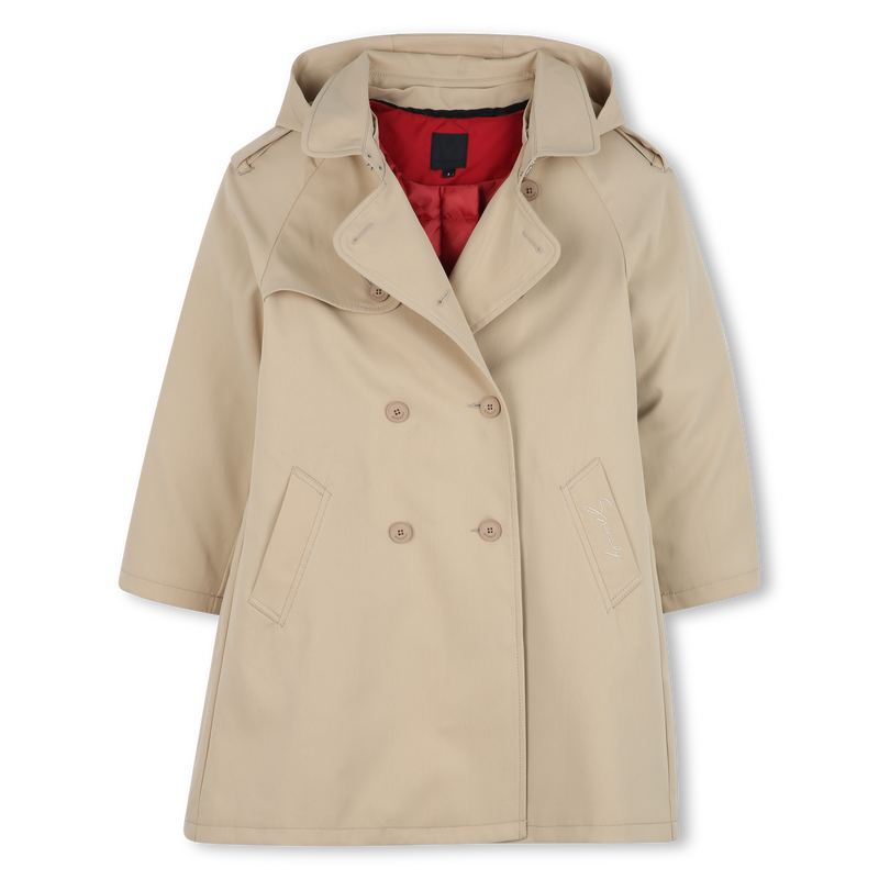 Hooded trench coat GIVENCHY 
                        GIRL
