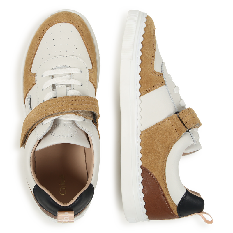 Leather Lace-Up Sneakers CHLOE 
                    GIRL