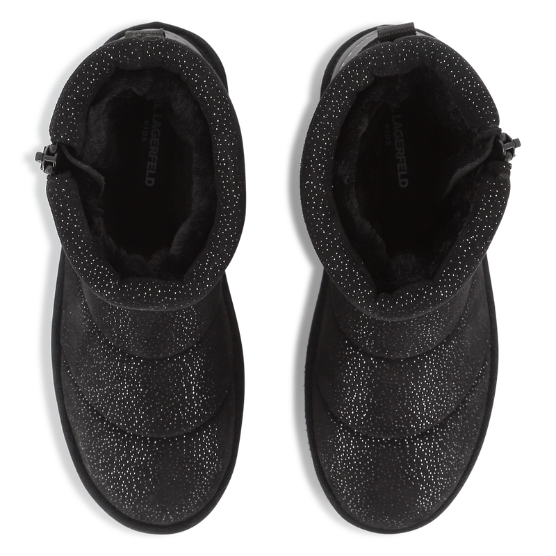Sequined textile ankle boot KARL LAGERFELD KIDS 
                    GIRL
