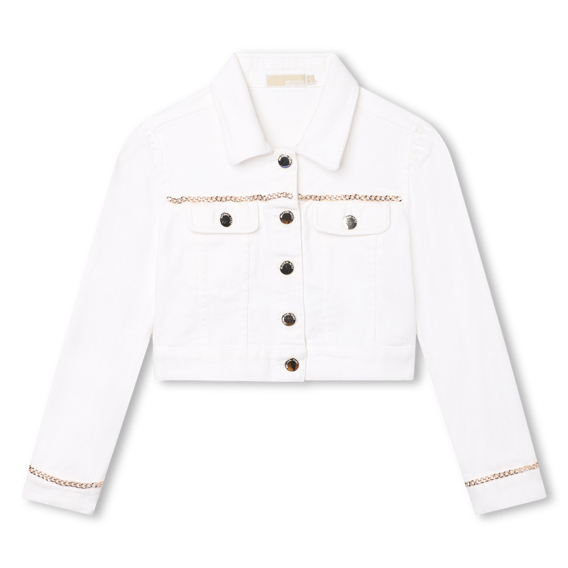 Michael kors white denim jacket top