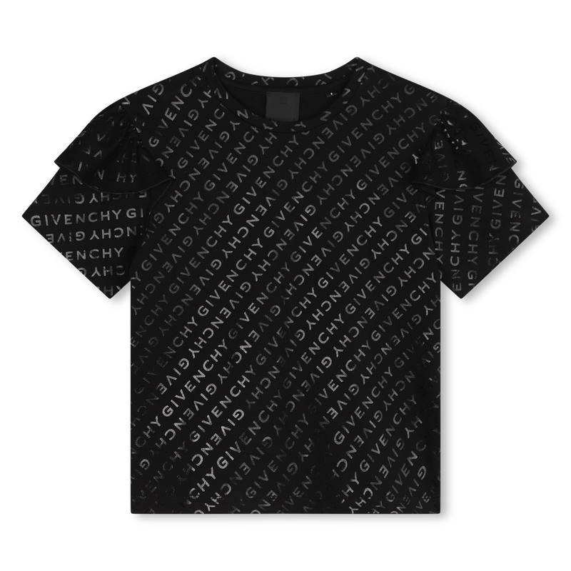 Frilled Printed T-Shirt GIVENCHY 
                    GIRL