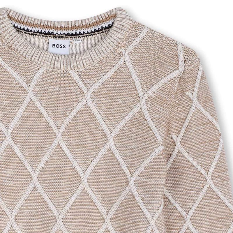Round-Neck Cotton Sweater BOSS 
                    BOY