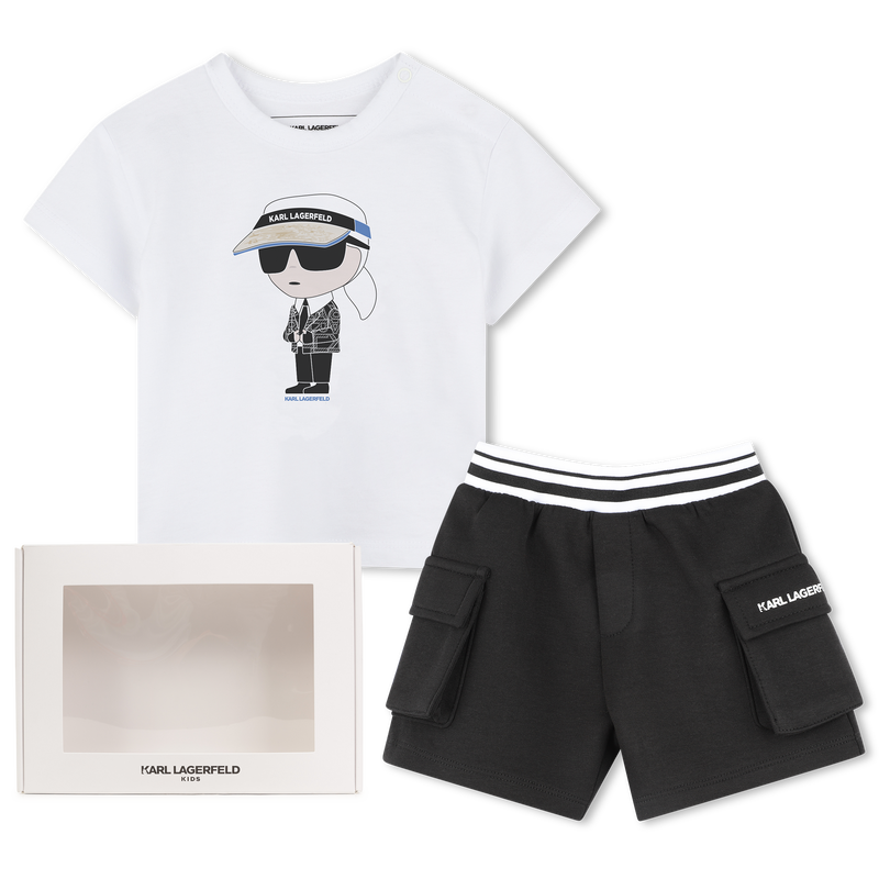 Shorts and T-shirt set KARL LAGERFELD KIDS 
                    BOY