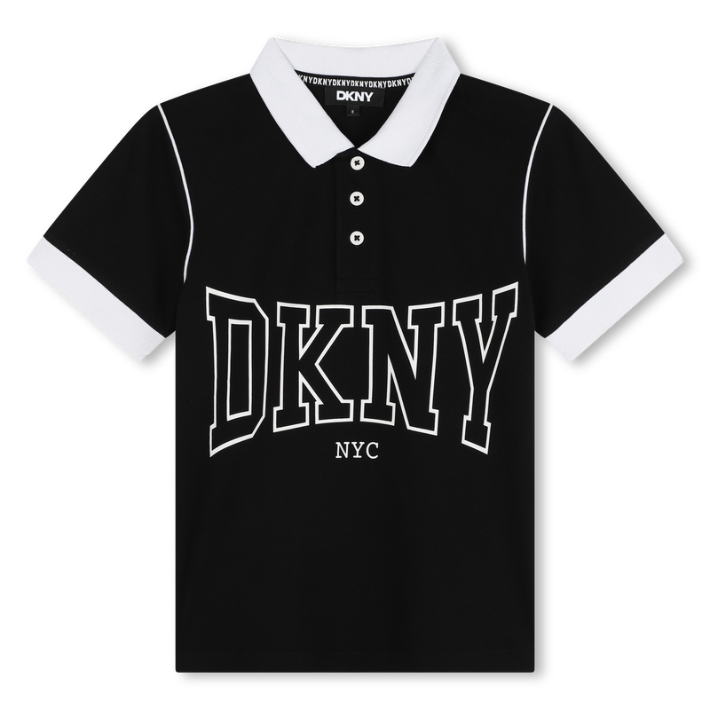 Two-Tone Buttoned Polo Shirt DKNY 
                        BOY