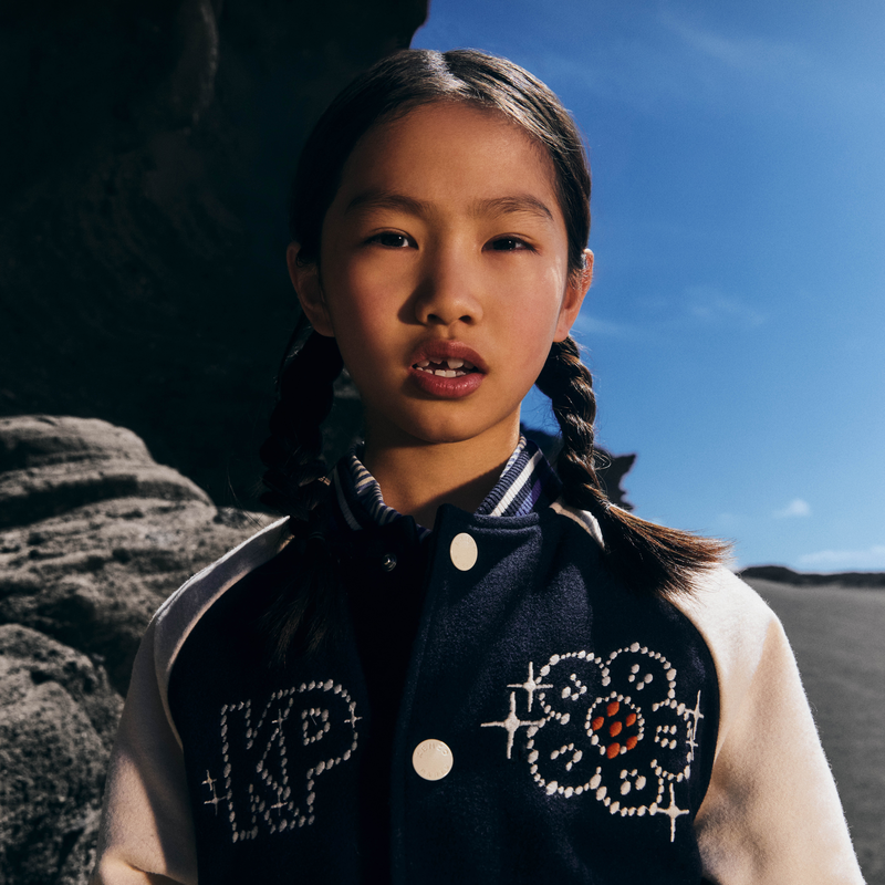 Bomber jacket with snap fastening KENZO KIDS 
                    GIRL