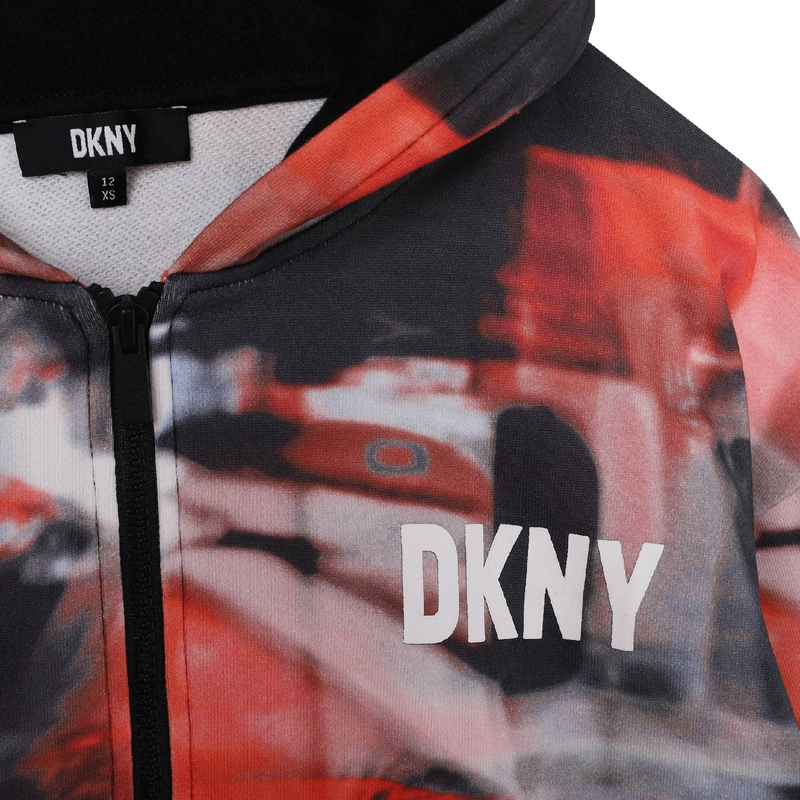 Zip-up cotton sweatshirt DKNY 
                    BOY