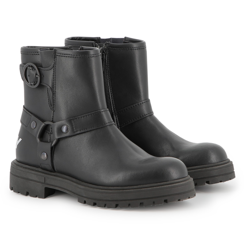 Cowhide leather biker boots DKNY 
                    GIRL
