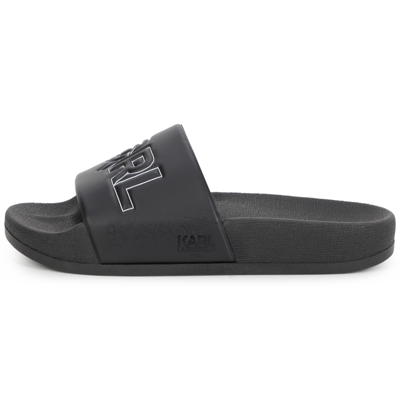 Logo branded slide sandals