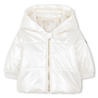 Glossy hooded down jacket MICHAEL KORS 
                    GIRL