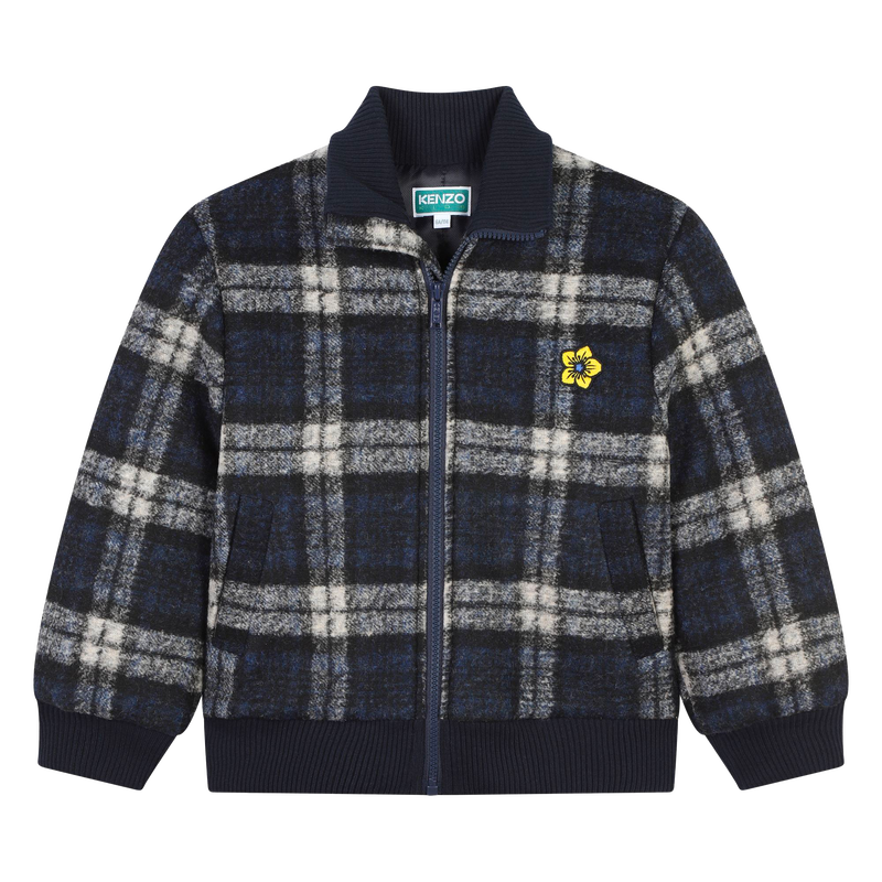 Checked Wool Coat KENZO KIDS 
                    UNISEX