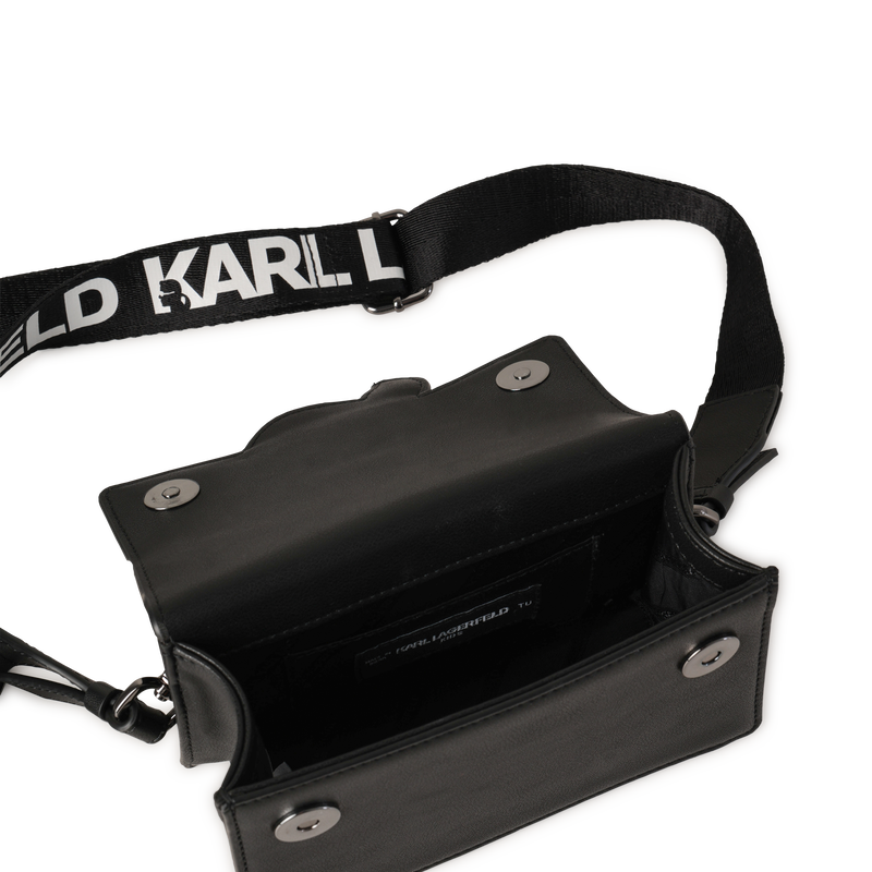 Handbag in fine-grained coated textile KARL LAGERFELD KIDS 
                        GIRL