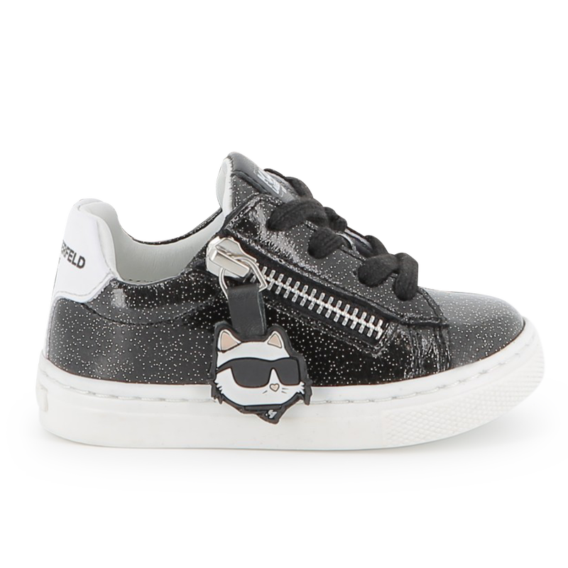 Low-top cowhide sneakers KARL LAGERFELD KIDS 
                        GIRL