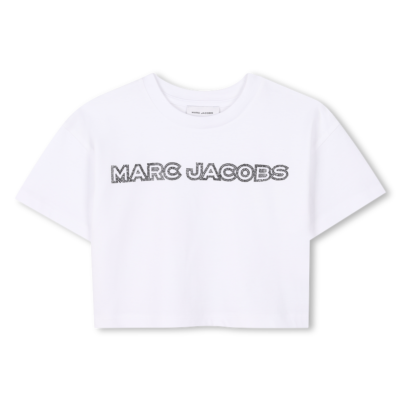 Cropped T-shirt with diamantés MARC JACOBS 
                    GIRL