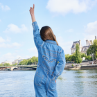 Denim jumpsuit with shirt collar ZADIG VOLTAIRE 
                    GIRL