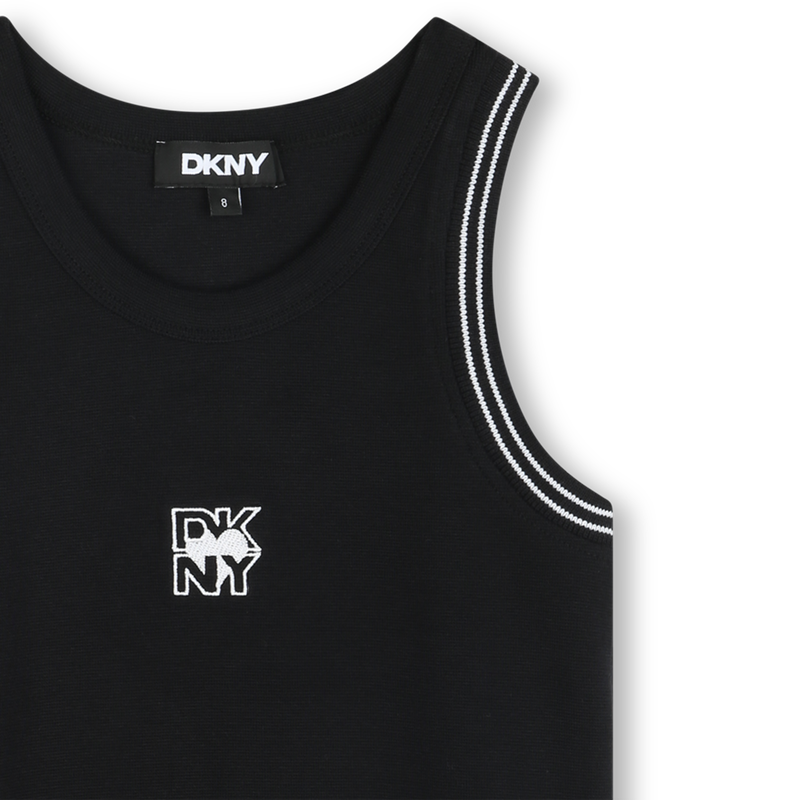 Ribbed embroidered tank top DKNY 
                        GIRL