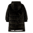 Long reversible down jacket KARL LAGERFELD KIDS 
                    GIRL