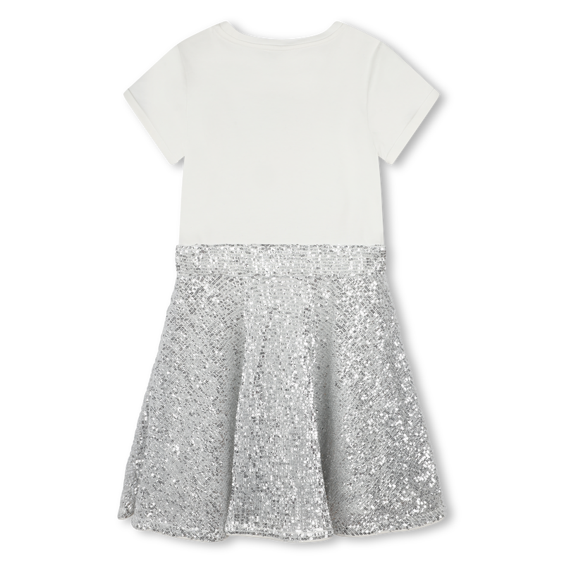 Sequin Bi-Material Dress MICHAEL KORS 
                    GIRL