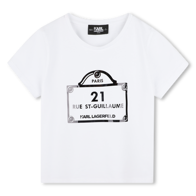 T-shirt with prints KARL LAGERFELD KIDS GIRL