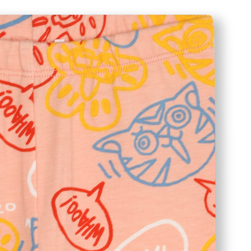 Patterned cotton leggings KENZO KIDS 
                    GIRL
