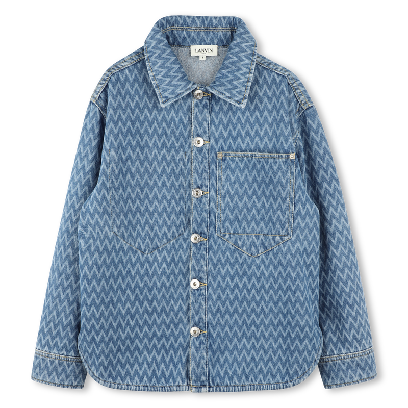 Patterned denim shirt LANVIN 
                    BOY