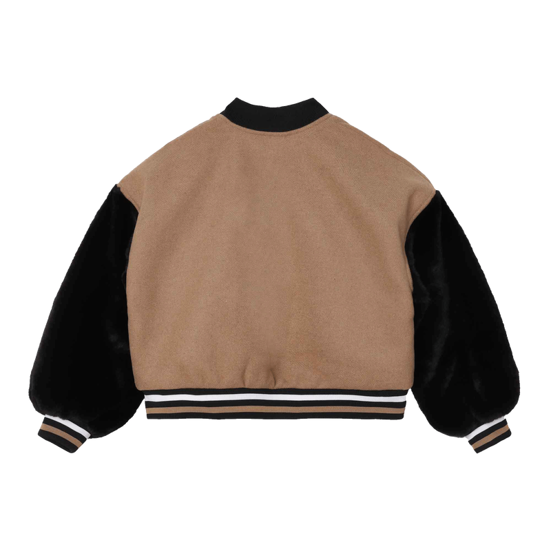 Dual-material patched jacket
