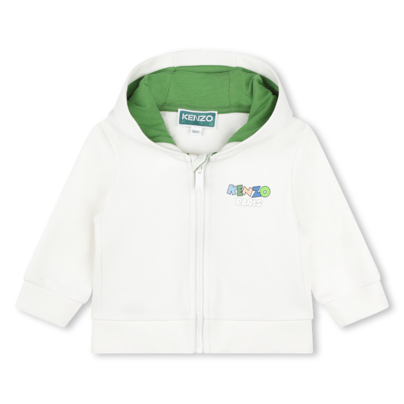 KENZO KIDS Cotton zip up sweatshirt