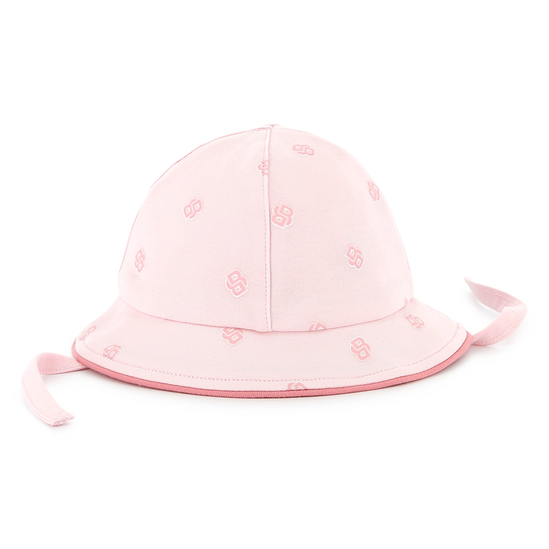 Chin-Tied Cotton Hat BOSS 
                        GIRL