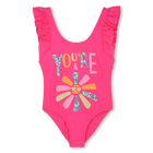 One-piece swimsuit, PINK, hi-res