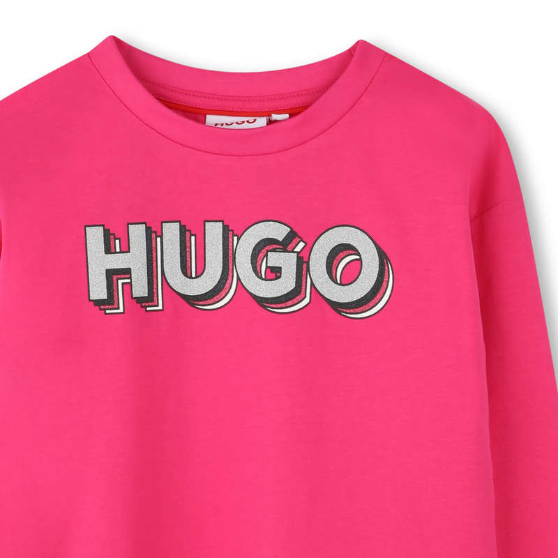 Logo Print T-Shirt HUGO 
                        GIRL