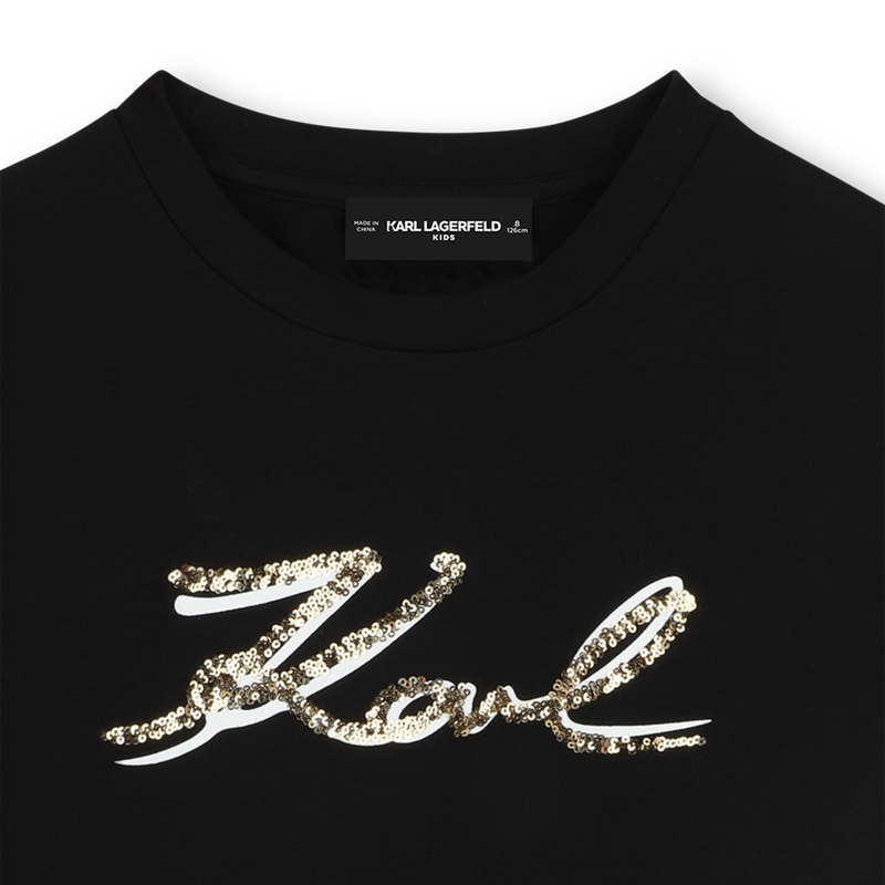 T-shirt with sequins KARL LAGERFELD KIDS 
                        GIRL