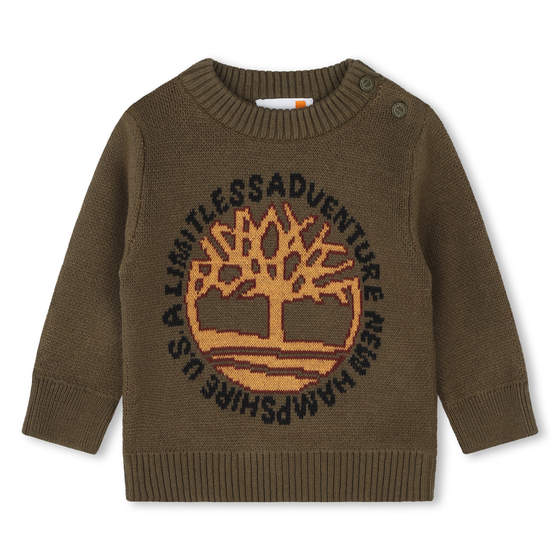 Cotton & Wool Logo Sweater TIMBERLAND 
                        BOY