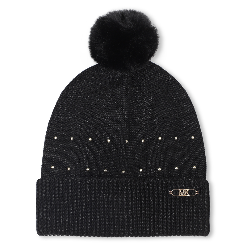Knitted hat with pompom MICHAEL KORS 
                        GIRL