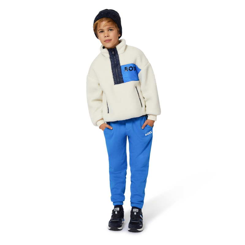 Half-zip fluffy sweater BOSS 
                    BOY