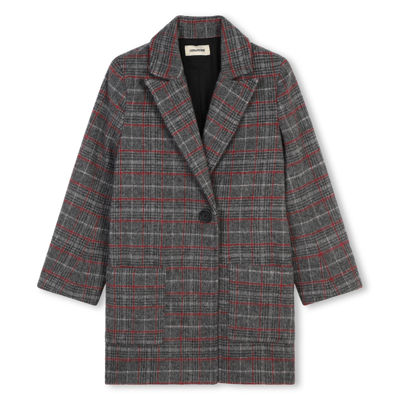 Checked Pattern Coat ZADIG & VOLTAIRE 
                    GIRL