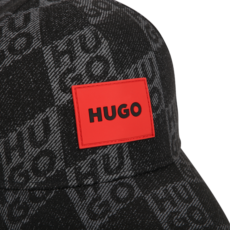 HUGO Checkered Fabric Baseball Cap
