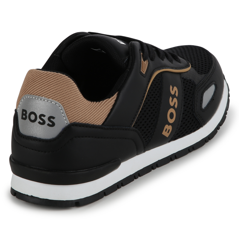 Lace-up leather sneakers