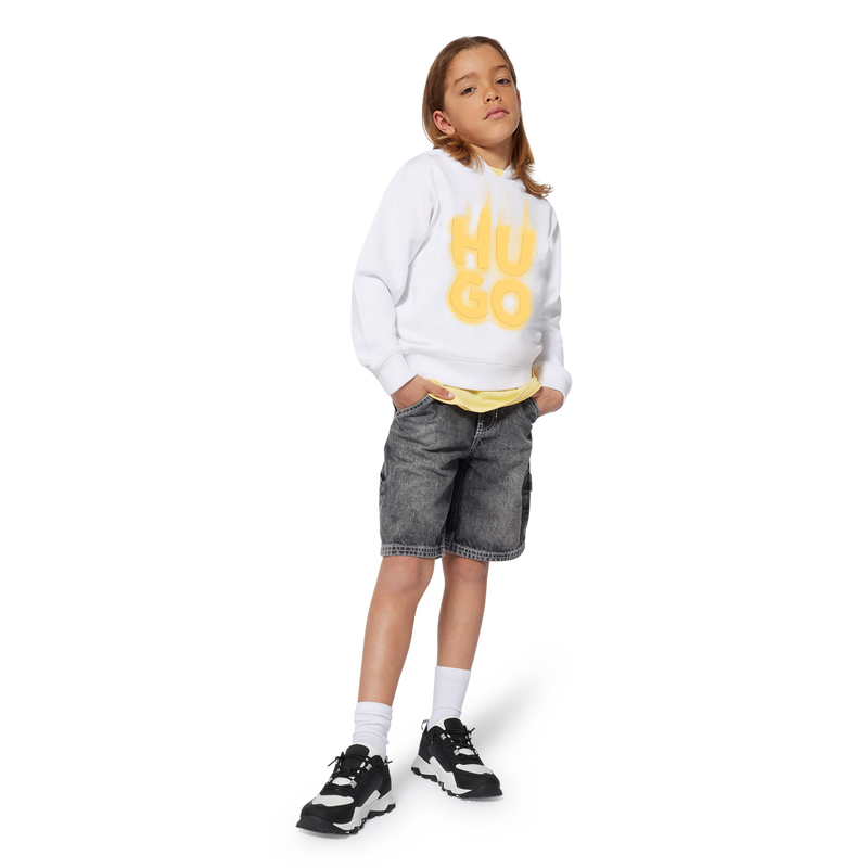 Bi-material lace-up sneakers HUGO 
                    BOY