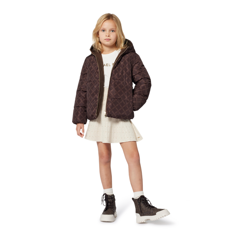 Reversible hooded puffer jacket MICHAEL KORS 
                    GIRL
